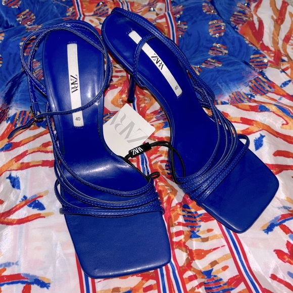 Zara Strappy Sandal Heels - Picture 7 of 12